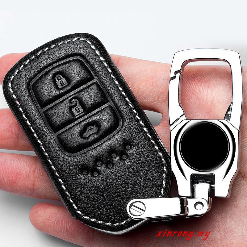 Vỏ Bảo Vệ Chìa Khóa Bằng Da Điều Khiển Từ Xa Cho Xe Hơi Honda Hrv Jazz Brv Crv City Accord Civic 9.9