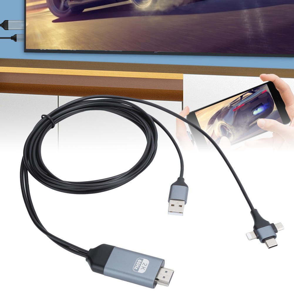 Đầu Chuyển Đổi 3 Trong 1 Từ Cổng Type C Sang Cổng Hdmi Tiện Dụng