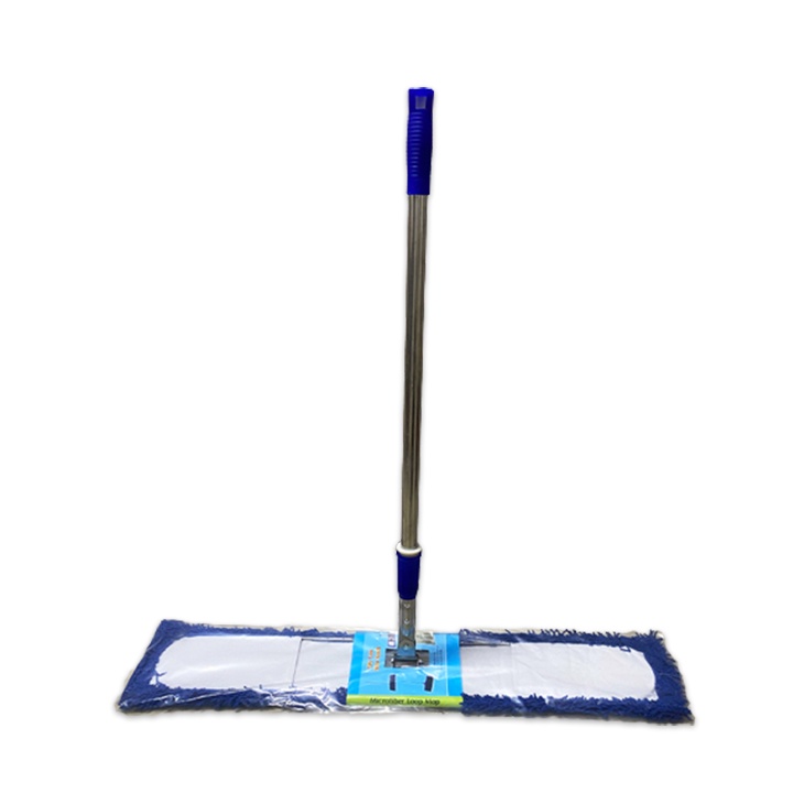 Cây lau nhà công nghiệp san hô 80cm-Chổi lau nhà tự vắt tấm lau Microfiber 360 thân cán inox siêu bền chắc chắn