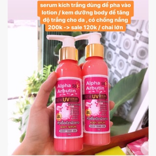Serum dưỡng trắng body uv alpha.