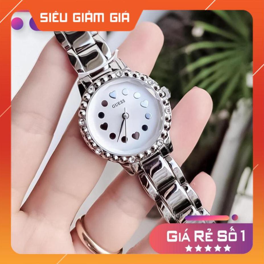 Đồng Hồ Nữ Guess U0907L1 Viền Đá , Mặt Điểm Trái Tim Full Box ⚜️Hàng Authentic⚜️