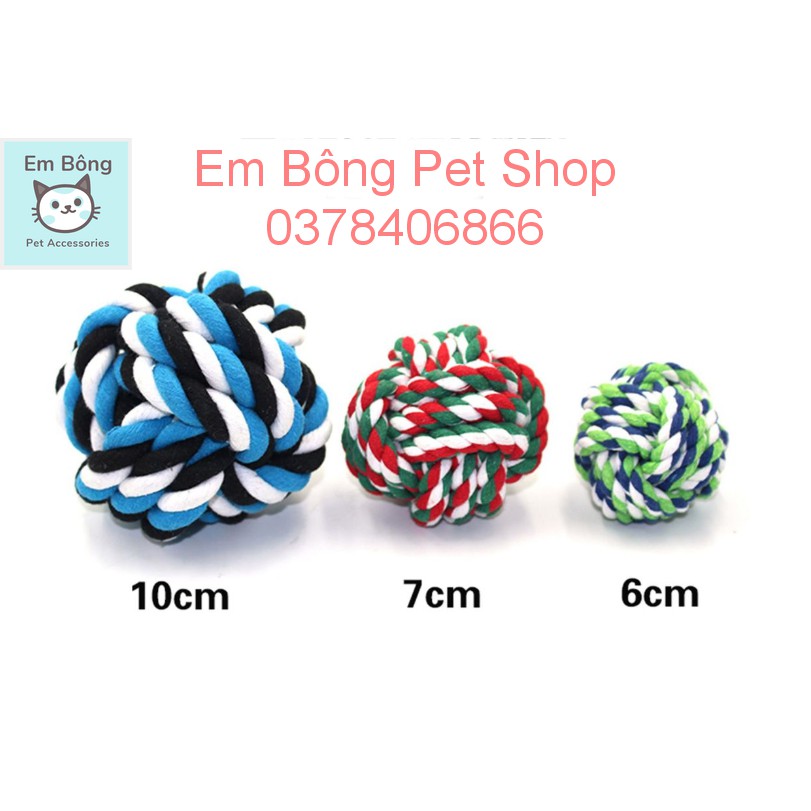 ☘️ Đồ chơi thú cưng: Bóng cuộn thừng tập cắn cho chó 🐶
