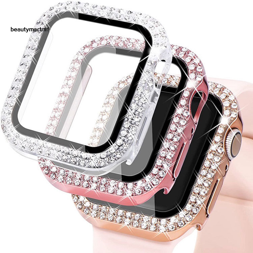Ốp Bảo Vệ Mặt Đồng Hồ Thông Minh Chống Va Đập Đính Đá Dành Cho Apple Watch 8 Beautymartm1