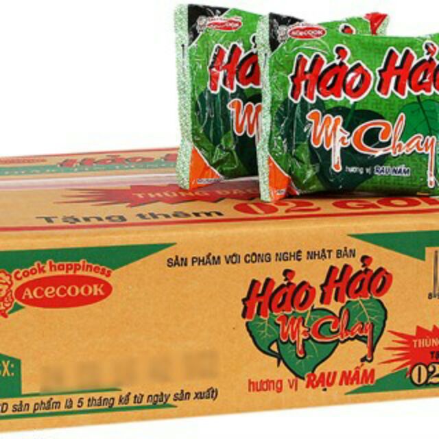 Thùng 30 gói mì Hảo Hảo Chay Rau nấm | BigBuy360 - bigbuy360.vn