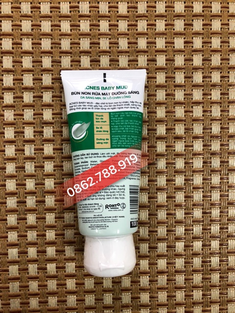 Sữa Rửa Mặt Bùn Non Dưỡng Sáng Da Acnes Baby Mud Cleanser