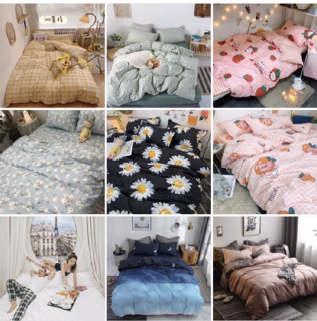Bộ  chăn ga gối cotton poly nhập khẩu