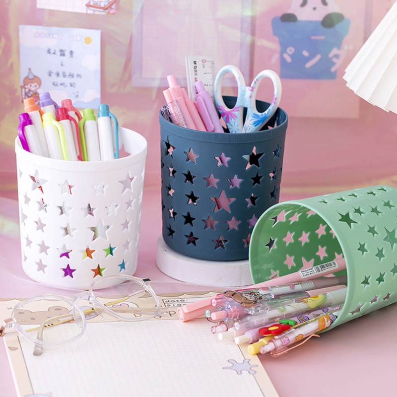 Giá đỡ bút bằng nhựa hình ngôi sao rỗng sáng tạo