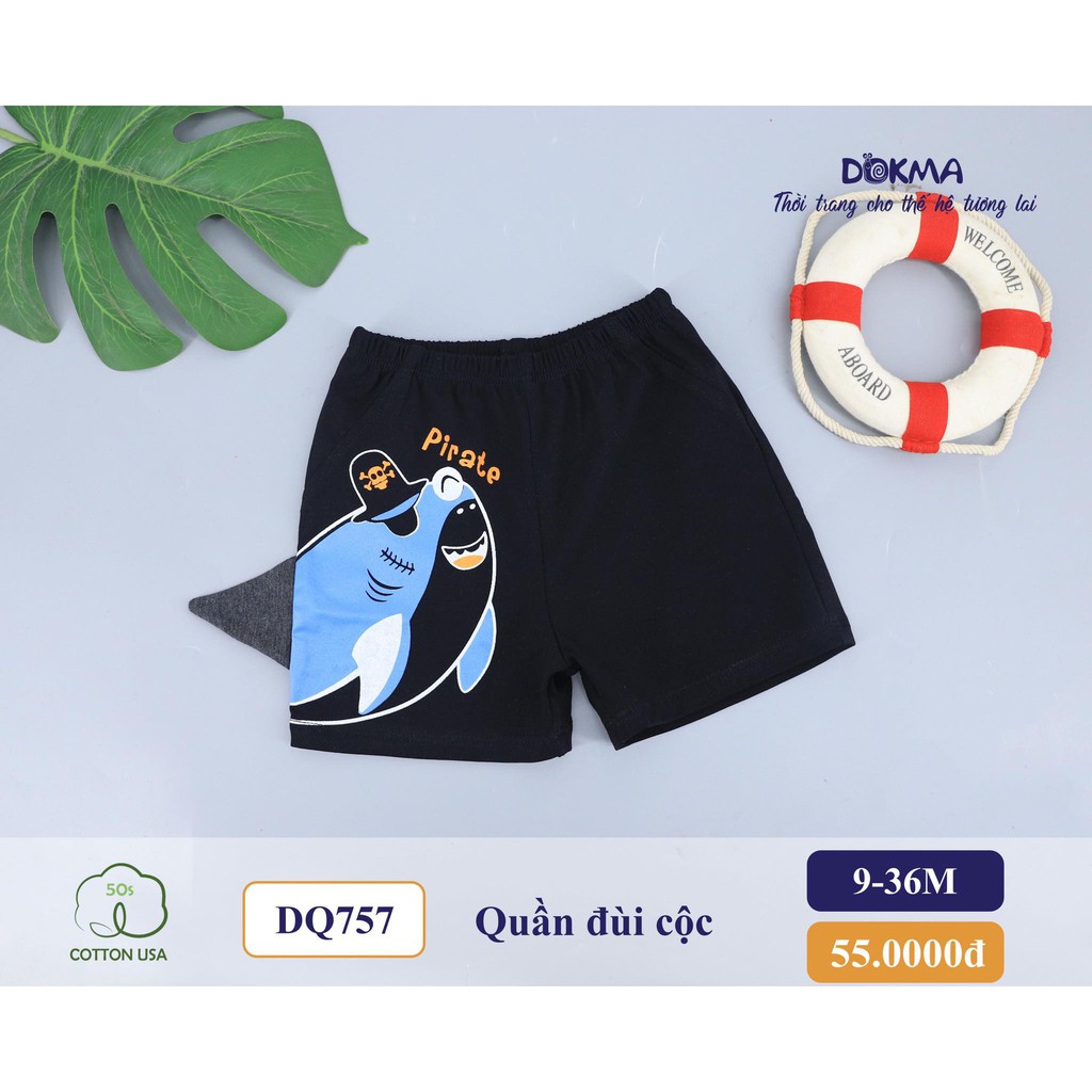 (6-36M) Quần đùi/quần short họa tiết vải cotton cho bé - DOKMA