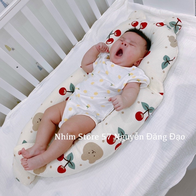 vải xô muslin cao cấp gấu chery đỏ