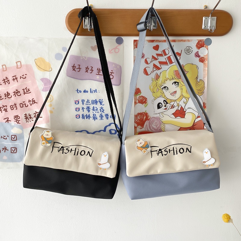 Túi Đeo Vai Vải Nylon Mềm Mại Phong Cách Phương Tây Thời Trang Mới Cho Nữ