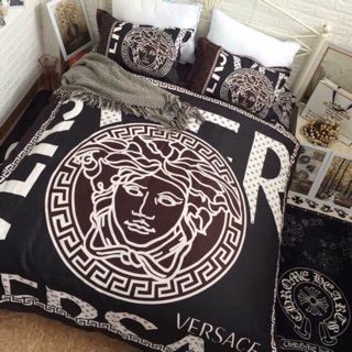Set chăn ga gối cotton poly Versace