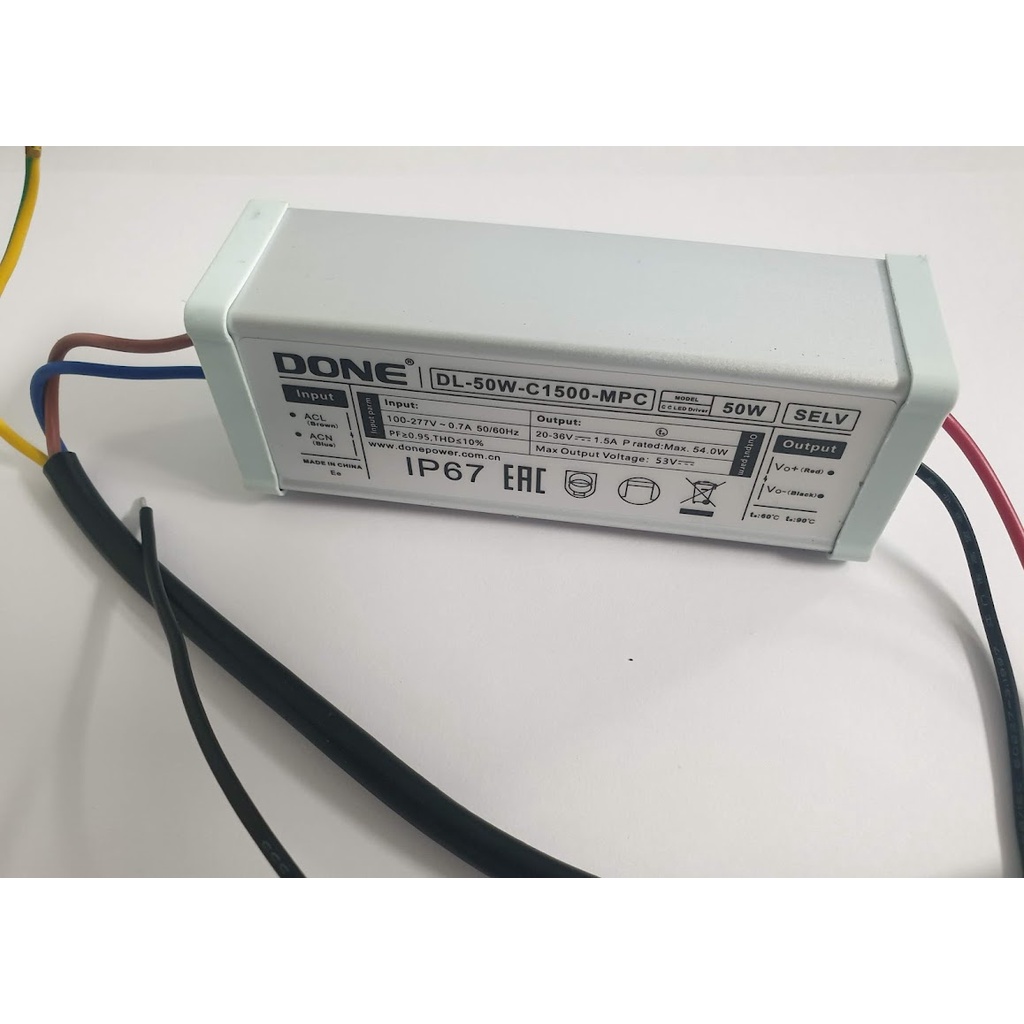 NGUỒN DONE DL 50W + CHIP ĐÈN LED 50W Briglux 20v-36v, tặng keo tản nhiệt