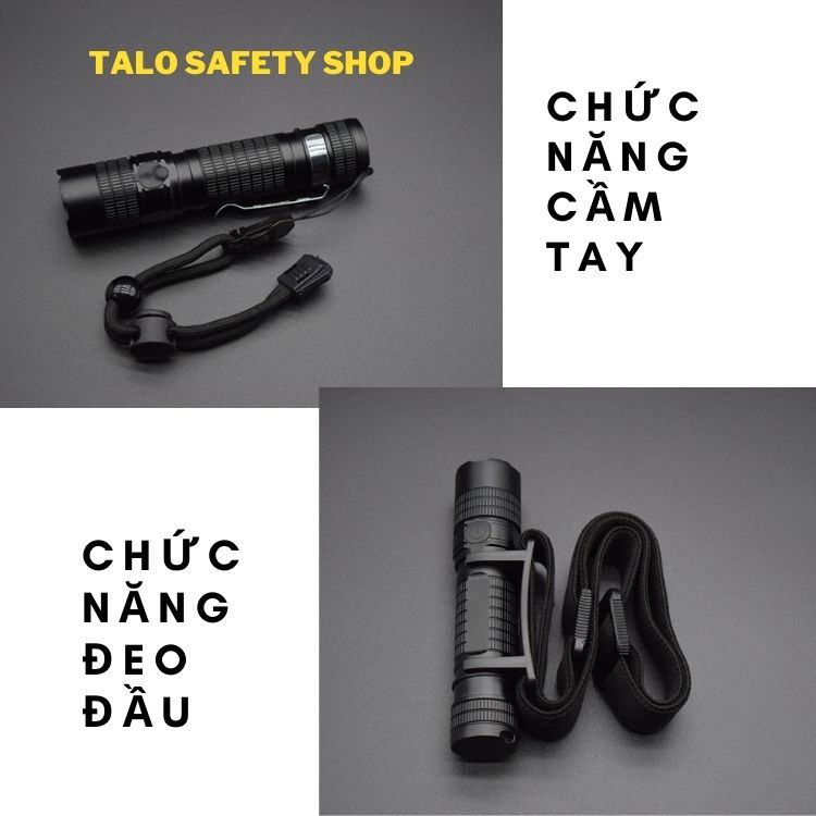 Đèn pin S11 đa năng đeo đầu và cầm tay mini siêu sáng type C  chống nước tốt