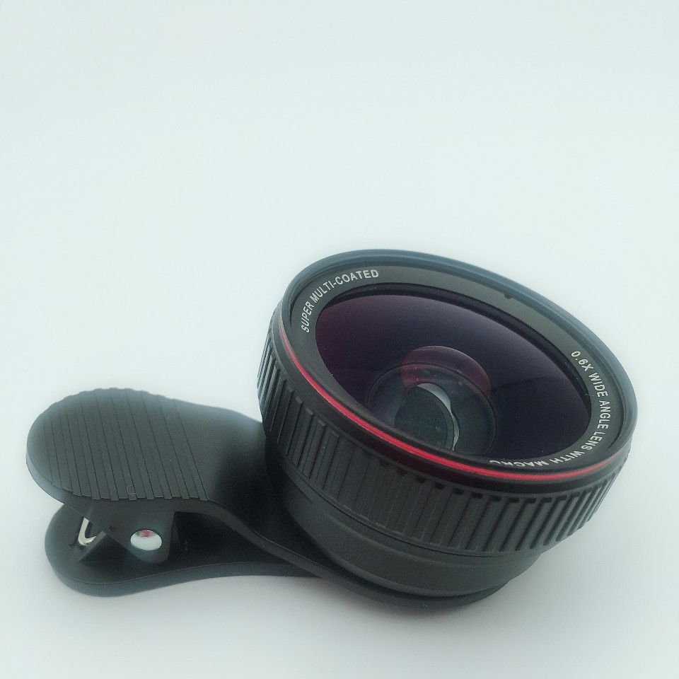 2 In 1 Mobile Phone Camera Lens Kits With 0.6X HD Super Wide Angle & Macro Lens For Dual lens Phone