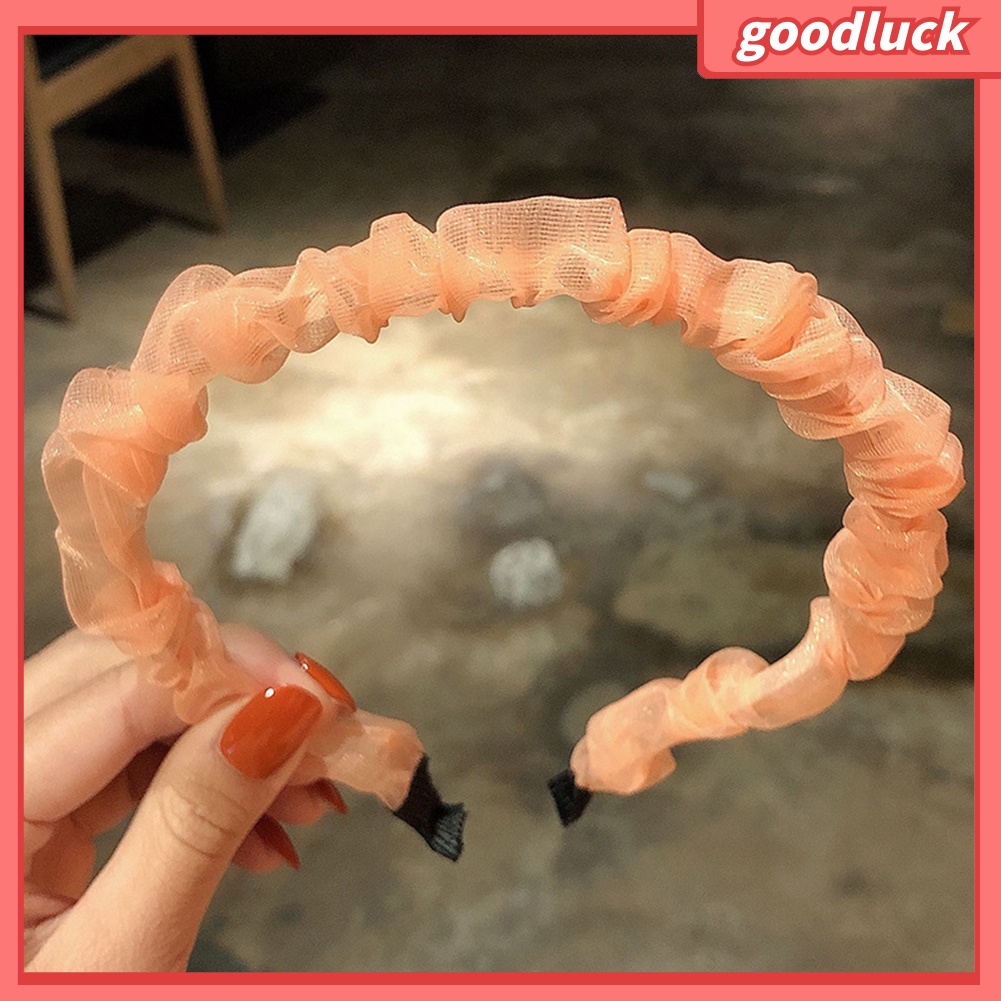 Băng Đô Cài Tóc Mỏng Bằng Vải Chiffon Cho Nữ