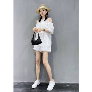 SET Ren Trắng Rớt Vai đi biển