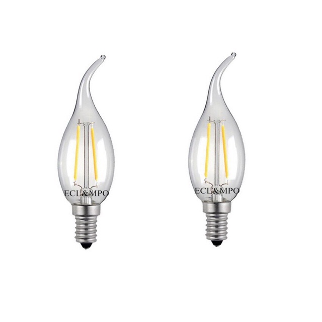Bộ 2 cái bóng đèn Led giả dây tóc Edision đuôi E14 (Ánh Sáng Vàng)