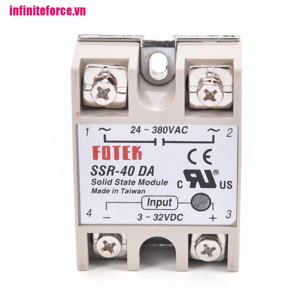 Rơ Le Công Nghiệp SSR 40A Với Bộ Điều Khiển SSR-40DA 40A DC