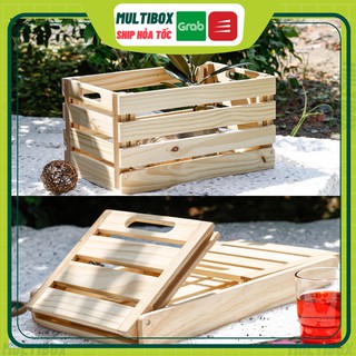 Combo 10 box gỗ multibox, thùng gỗ pallet lắp ráp gỗ đẹp decor indoor và outdoor - wooden smartbox