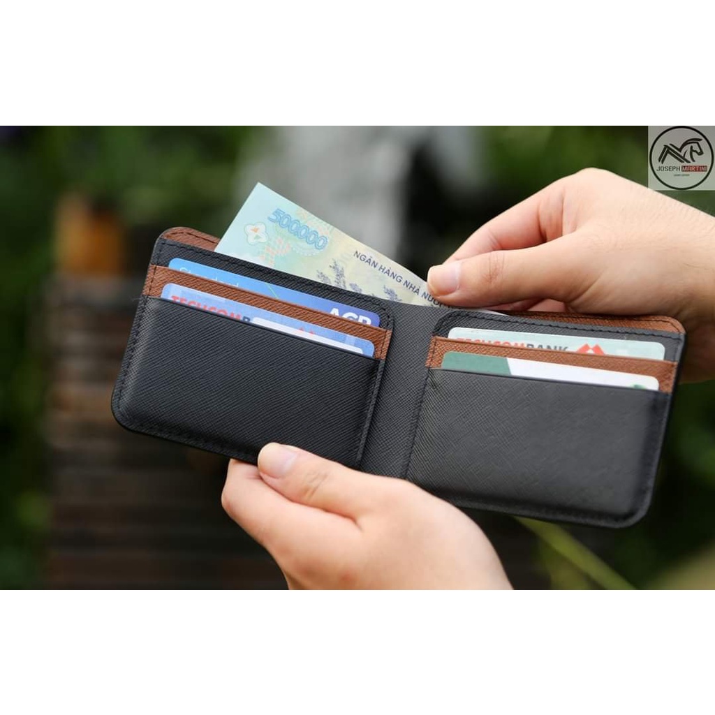 Ví Da Nam Mini Da Bò Thật Nhập Khẩu Thời Trang Cao Cấp BB30 - BH 12 Tháng