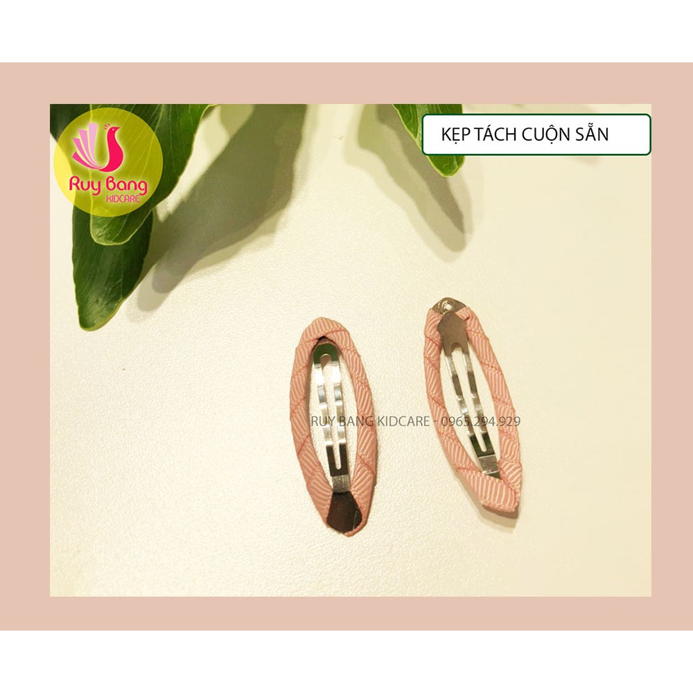 Kẹp bật cuộn ruy băng nhiều màu sz 5cm - Tông màu HQ - Set 5 cái