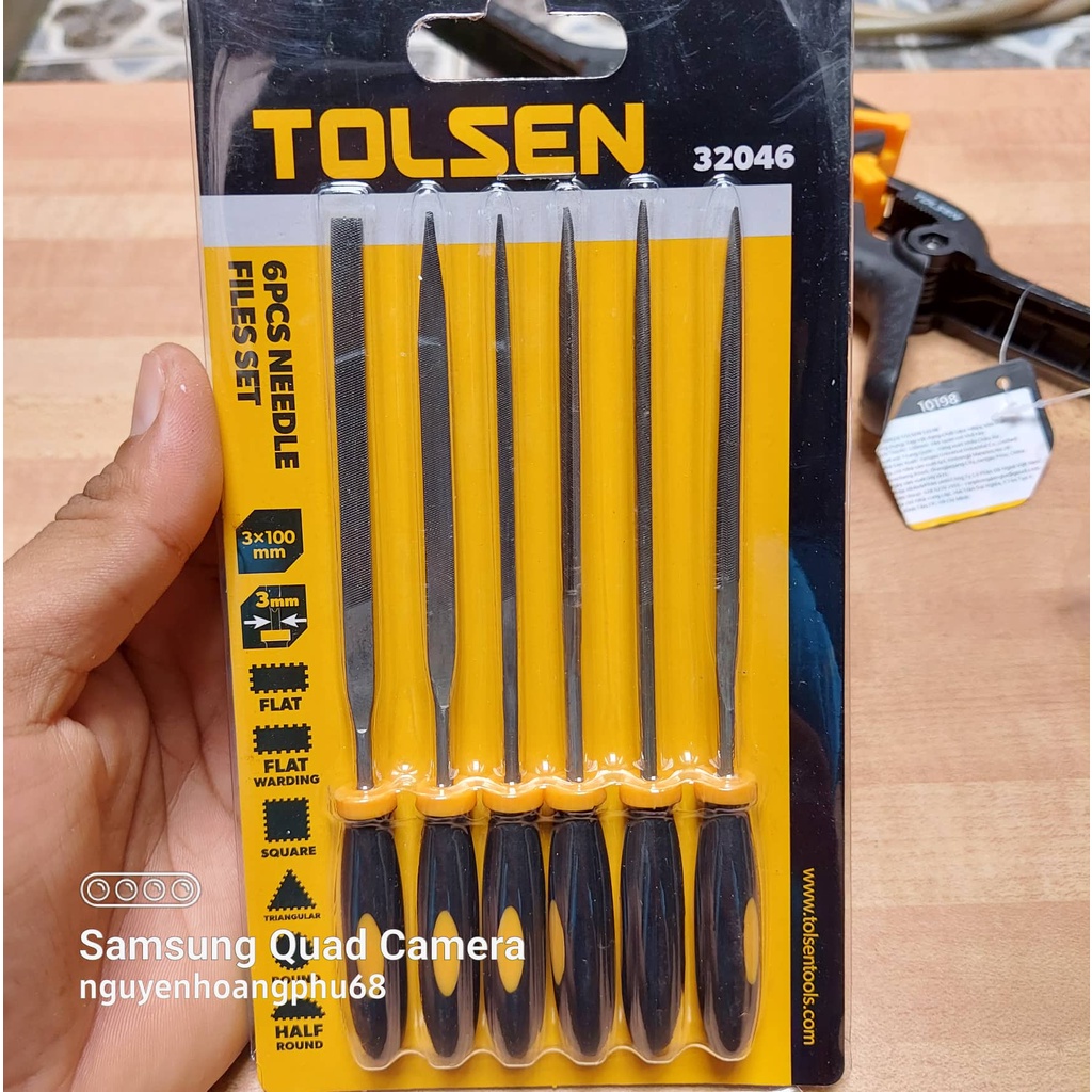 bộ 6 mũi dũa kim loại mini tolsen