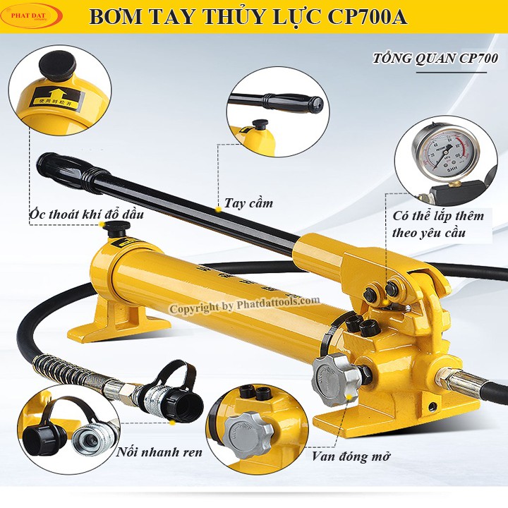 Bơm tay thủy lực CP700-Bảo hành 6 tháng