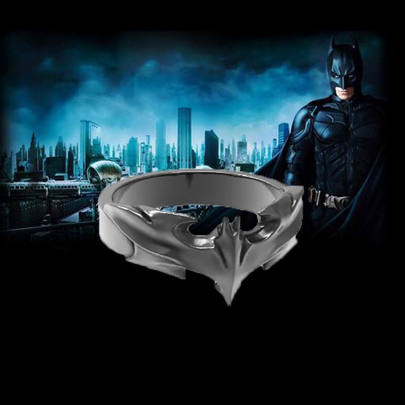 Nhẫn Mạ Bạc 925 Thiết Kế Hình Batman Cá Tính