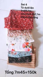 Set vải lụa, voan, chiffon