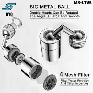 Đầu nối vòi nước , đầu lọc nước BYQ-LTV5 thông minh xoay 720 độ tiện dụng chống ăn mòn han gỉ có lưới lọc cặn bẩn