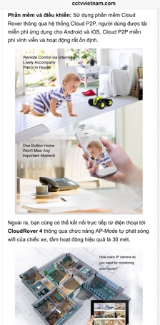 Camera IP điều khiển từ xa Cloud Rover 4