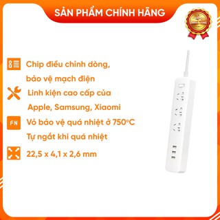 Ổ cắm điện tích hợp 3 cổng USB sạc điện thoại tự động chỉnh dòng Powerstrip