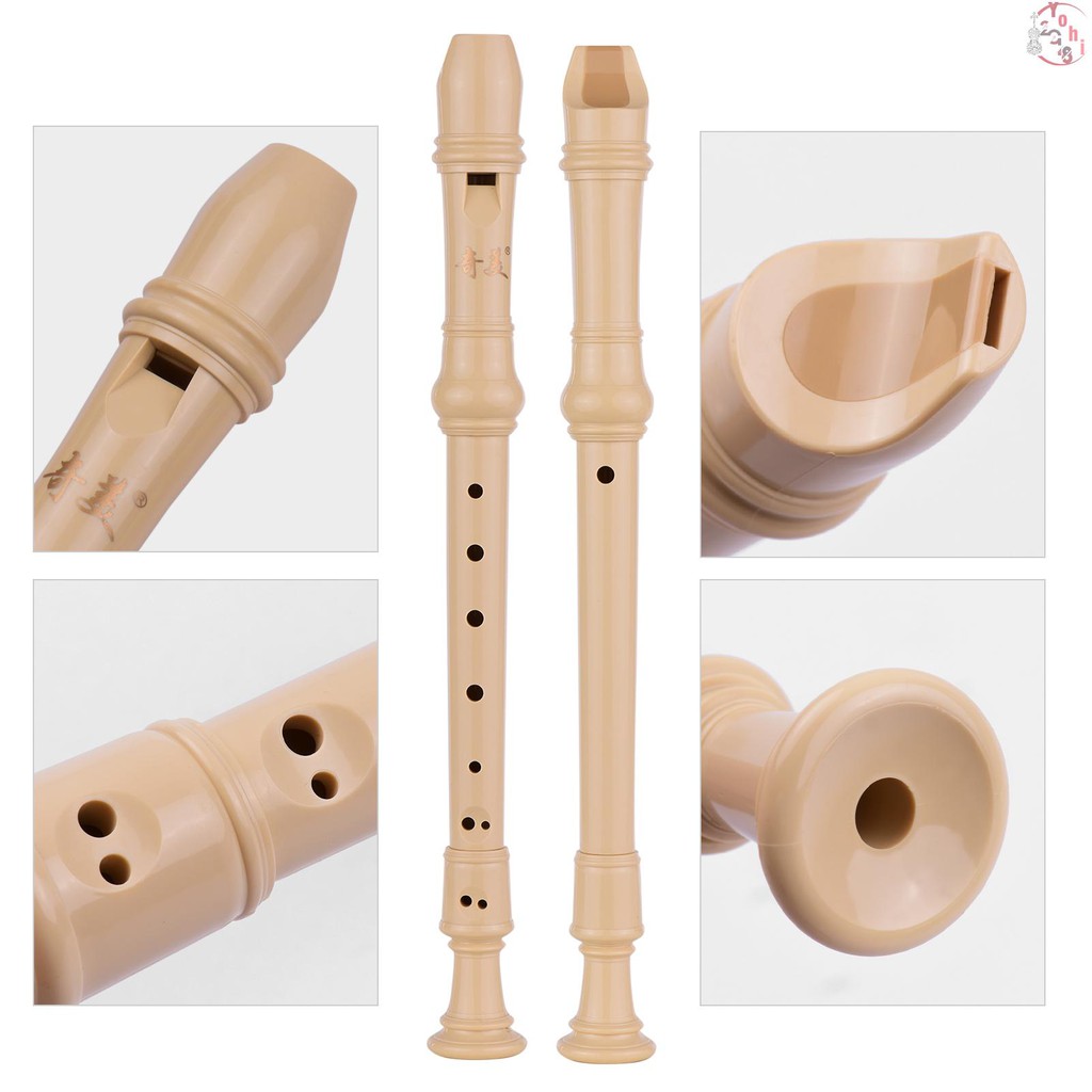 Ống Sáo Soprano 8 Lỗ Bằng Da Pu Kèm Túi Đựng Và Dây Đeo Ngón Tay Tiện Dụng