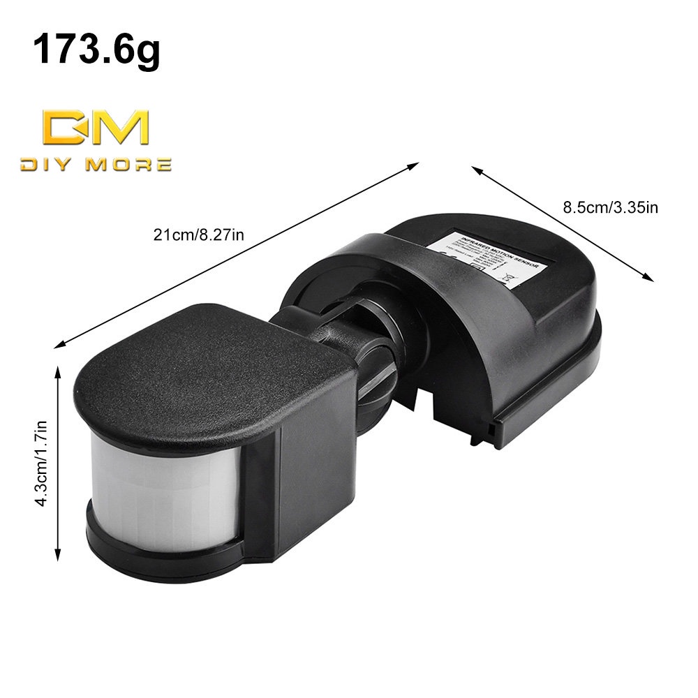 Cảm biến hồng ngoại DIYMORE AC110-240V màu đen chống thấm nước chất lượng cao
