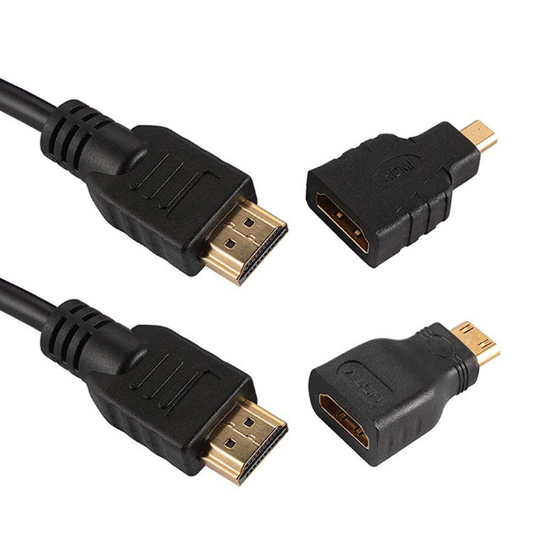 Cáp chuyển đổi mạ vàng tốc độ cao 3 trong 1 HDMI + Mini +Micro HDMI dài 1.5m 4.9ft