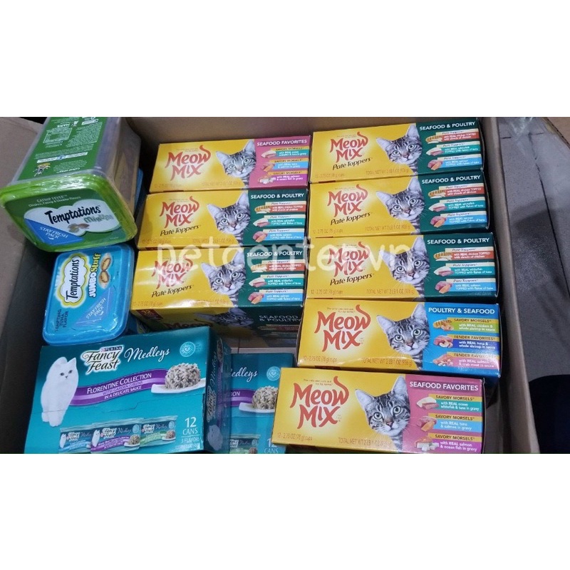🇺🇸 PATE THỨC ĂN ƯỚT CHO MÈO MEOW MIX 78GR