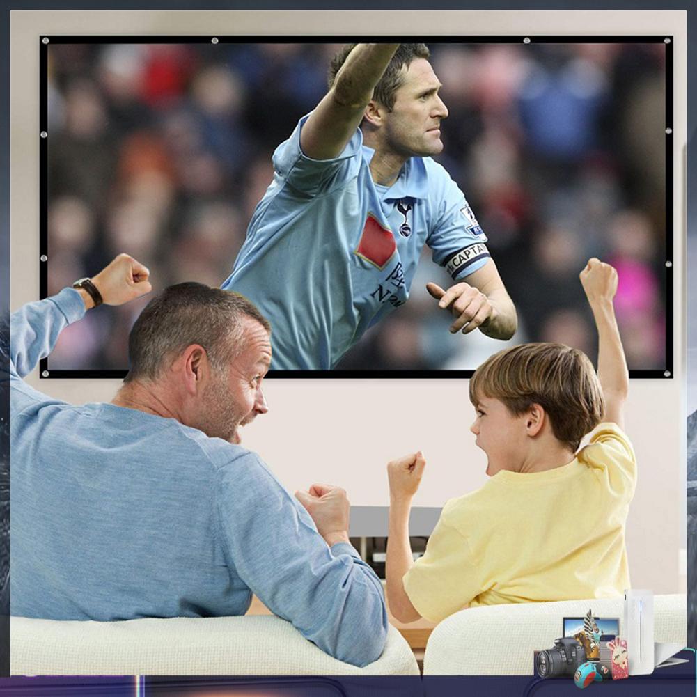 Màn hình chiếu đơn giản tỉ lệ 16: 9 cỡ 60 72 84 100 120 150 inch độ phân giải HD cho văn phòng/ngoài trời/trong nhà