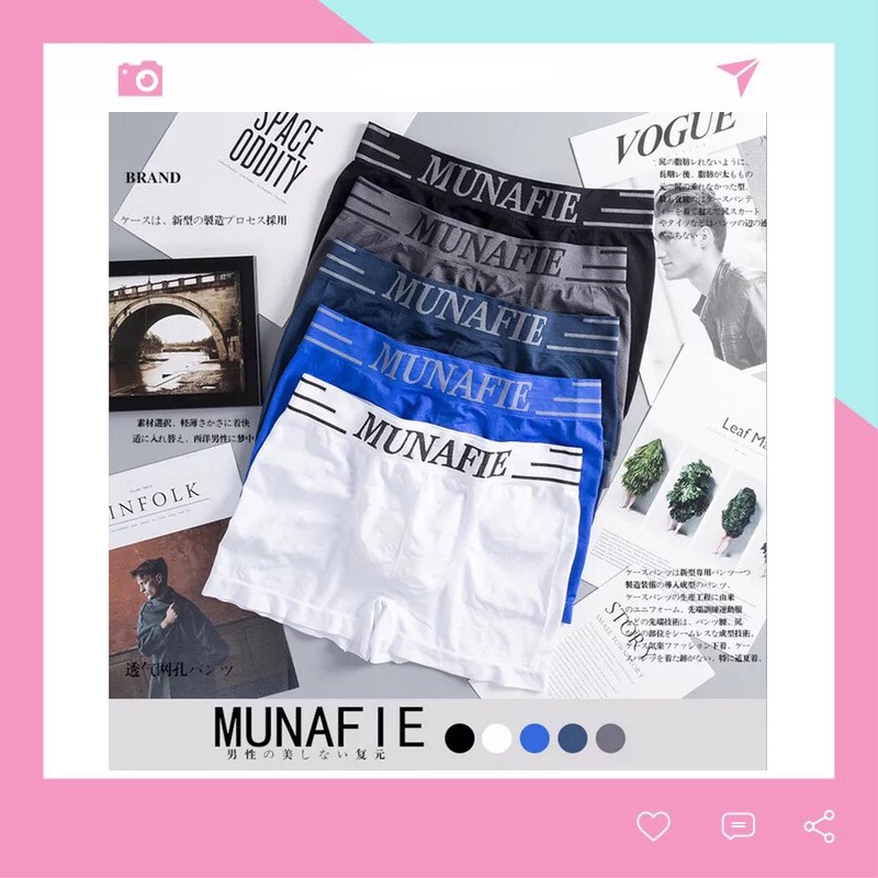 Quần Sịp Boxer Nam Munafie Cao Cấp (KèmTúi Zip)