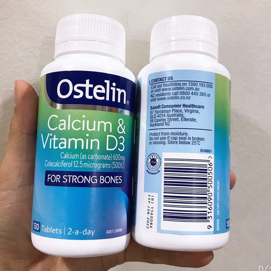Canxi bầu Ostelin Calcium &amp; Vitamin d3 bổ sung Canxi, D3 cho bà bầu, mẹ cho con bú