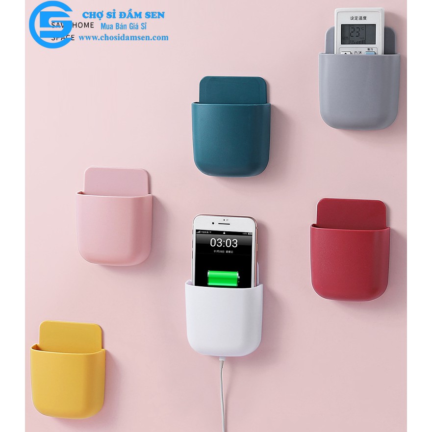 Hộp treo sạc điện thoại G10-Hoptreosac, kệ treo remote, đồ dùng  dán tường đa năng tiện lợi giúp không gian gọn gàng, ng