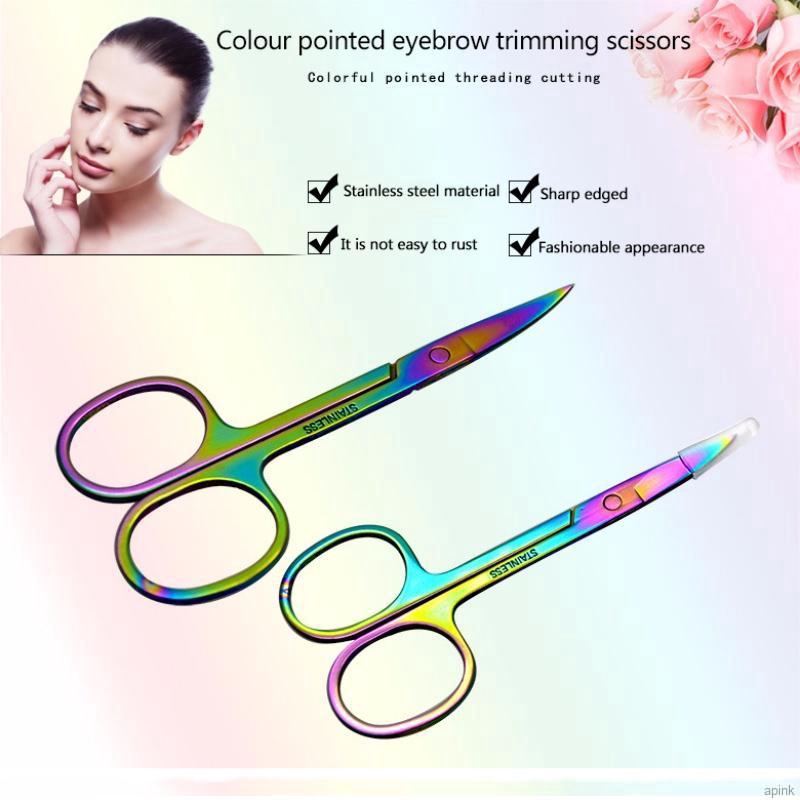 Kéo Cắt Lông Mày Bằng Titan Nhiều Màu Sắc