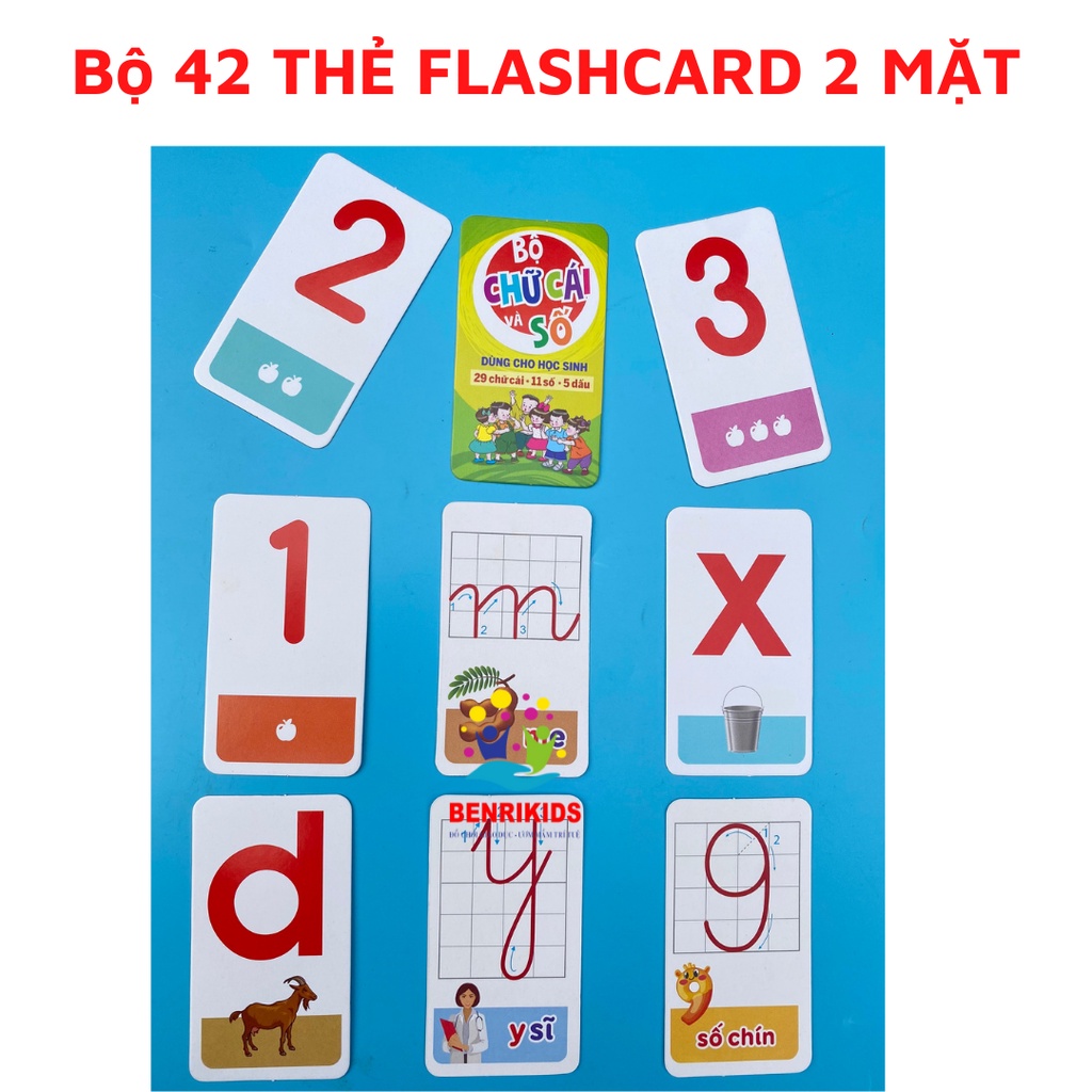 Bộ Thẻ Flascard, Giáo Cụ Montessori Cho Bé Học Chữ Cái, Số Đếm Và Luyện Viết Từ Sớm