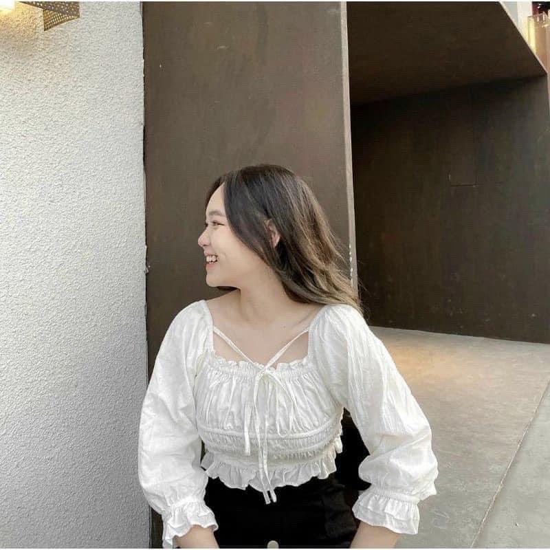 [Mã WASKT304 giảm 15% tối đa 30K đơn 99K] ÁO trắng crroptop buộc dây 99(Kèm ảnh thật,video) | BigBuy360 - bigbuy360.vn