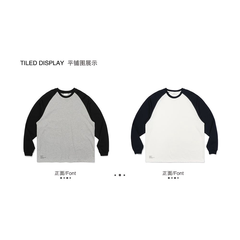 Áo Thun Raglan Dáng Rộng Tay Áo Raglan Màu Tương Phản Phong Cách Mới Mùa Thu Nhật Bản Giản Dị Dành Cho Nam