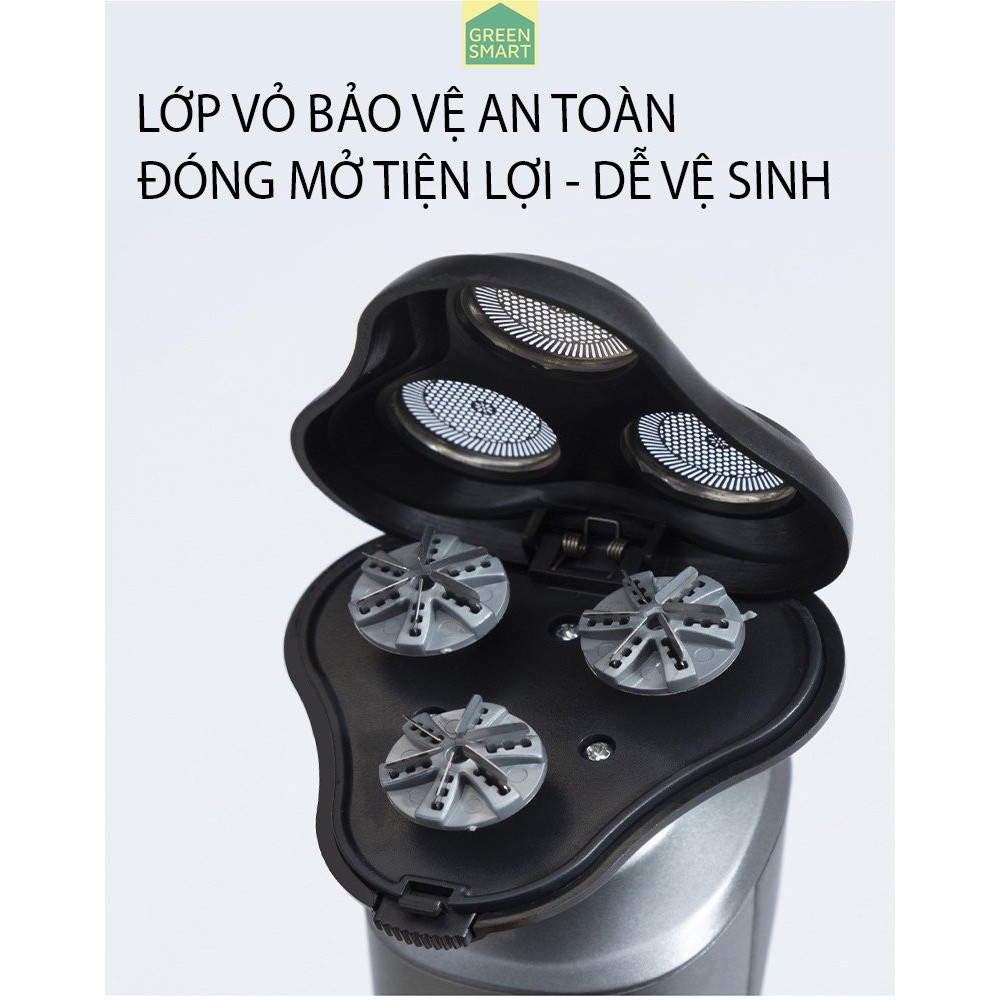 Máy cạo râu 9D 4 in 1 - Máy cạo râu đa năng tặng kèm 6 phụ kiện cao cấp MCR03 sang trọng