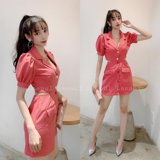 SET VÁY LIỀN TAY PHỒNG - B0452