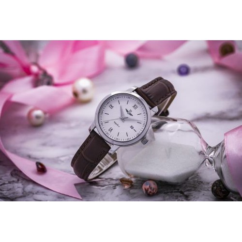 Đồng hồ nam nữ SRWATCH SL3002.4102CV &amp; SG 3002.4102CV Mặt Kính Sapphire Dây Da Nâu C
