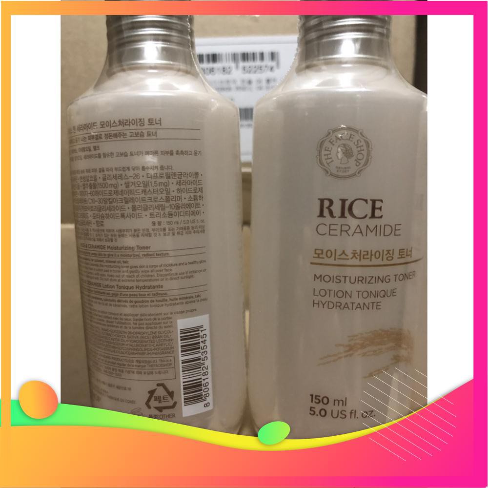 bimshop89 Nước hoa hồng gạo The Face Shop Rice Ceramide Moisture Toner