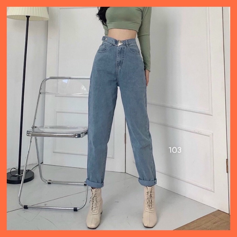 QUẦN JEAN BAGGY NỮ CẠP KIỂU SIÊU CAO MS 168 [CLIP THẬT] [FREESHIP] hàng loại 1, VẢI DÀY