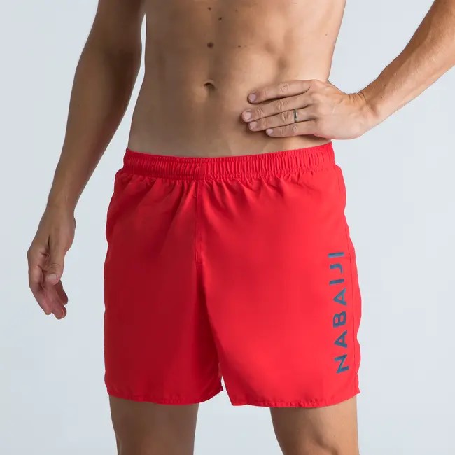 Quần bơi nam đi biển, hồ bơi Boxer B-ACTIVE - Đỏ MIRILIK DECA
